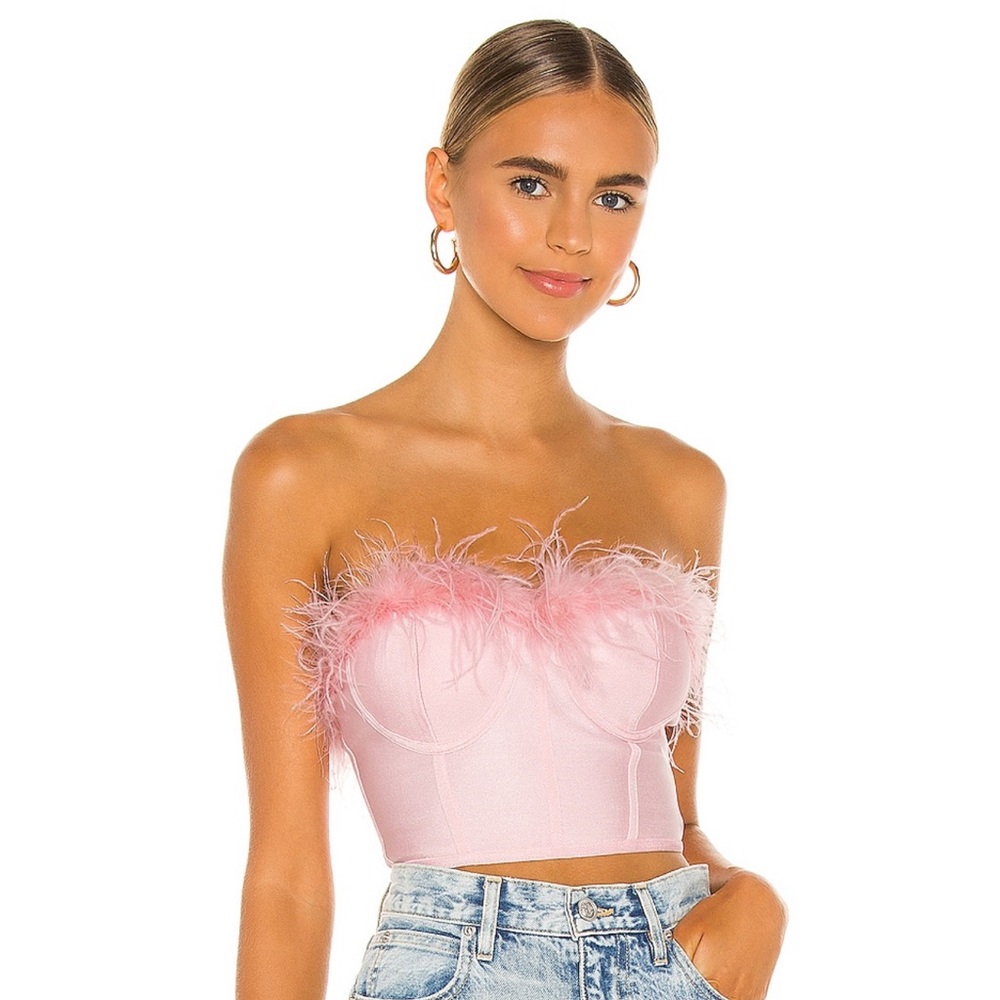 Ramona Bustier Top in Blush
